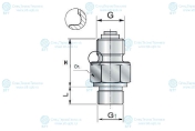 Адаптер манометра ISO 228 G 1/4" (60°)