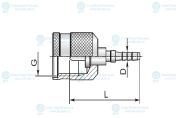 Фитинг к точке контроля M12.65x1.5 Ду=2мм (0°)