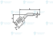 Фитинг к точке контроля M16x2 Ду=2мм (45°)