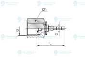 Фитинг к манометру G1/2" Ду=2мм (0°)