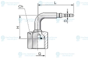 Фитинг к манометру M20X1.5 Ду=2мм (90°)