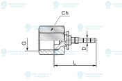Фитинг к манометру RD2 M20X1.5 (0°)
