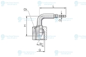 Фитинг BSP 1/8" Ду=2мм (90°)