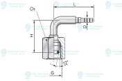 Фитинг RD4 M8x1 (90°)