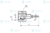 Фитинг DKOL RD2 M12x1.5 (0°)