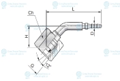 Фитинг DKOL RD2 M16x1.5 (45°)