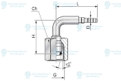 Фитинг DKOL RD3 M16x1.5 (90°)