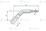 Фитинг M8X1 Ду=2мм (45°)