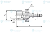 Фитинг DKOL M14x1.5 Ду=2мм (0°)