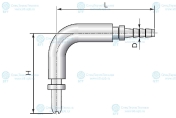 Фитинг RD4 (45°)
