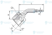 Фитинг RD2 9/16-18 UNF (45°)