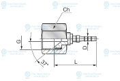 Фитинг RD3 3/8-24 UNF (0°)