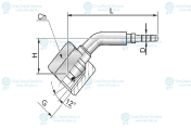Фитинг RD4 M14x1.5 (45°)