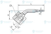 Фитинг DKR RD3 M12x1.5 (45°)
