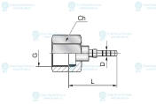 Фитинг ORFS 11/16"-18 Ду=2мм (0°)
