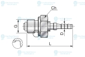 Фитинг RD4 ISO 228 G 1/4”